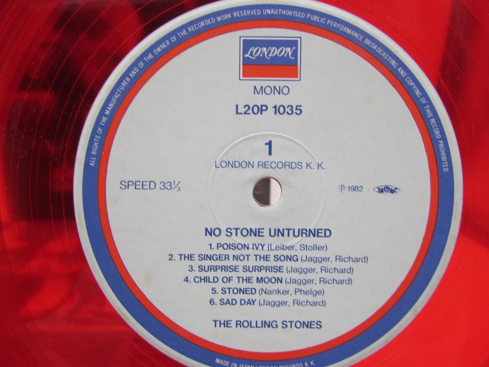 The Rolling Stones No Stone Unturned L20P1035 Japan Red Vinyl LP S1647 - Image 4 of 4