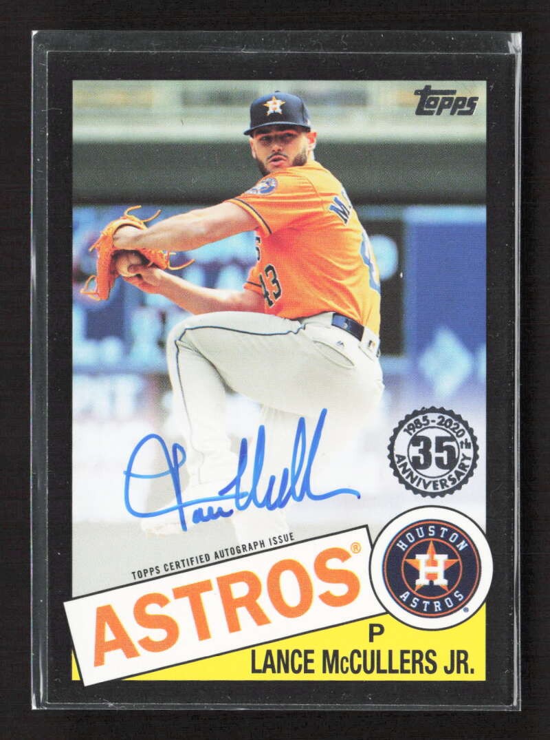 2020 Topps Lance McCullers Jr. Auto 1985 Topps Black /199 Houston Astros TV12620