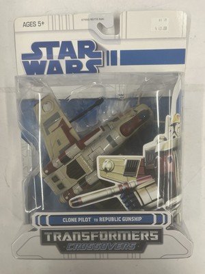 Transformers Crossovers Star Wars Clone Pilot Republic Gunship RARE BOX NIB