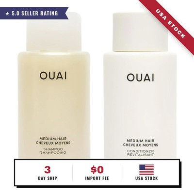 OUAI Medium Hair Shampoo and Conditioner Set (10 Fl Oz)