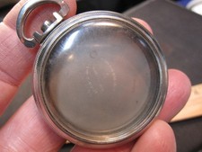 16s Hamilton stainless steel OF pocket watch case stem set only