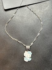 .75  Silver Toned Hello Kitty Charm On 23  Silver 925 Necklace