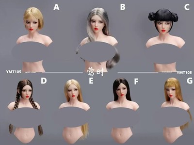 YMTOYS YMT105 1/6 Movable Eyes Head Sculpt Fit 12 inch Pale Skin Female Figure