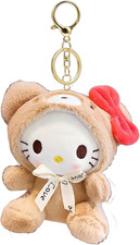 Cartoon Bag Charms Cute Plush Keychain for Women Girls, 5" Soft Backpack Key Cha