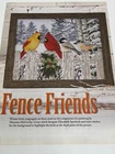 Fence Friends Counted Cross Stitch Pattern Winter Birds Cardinals Magazine Pages