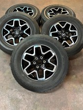 x5 Used OEM 18" '21-'25 Ford Bronco Black & Milled Wheels on 255/70R18 Tires LT
