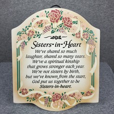 Sister in Heart Gift Plaque Sign Birthday Keepsake Sister In Law Best Friend