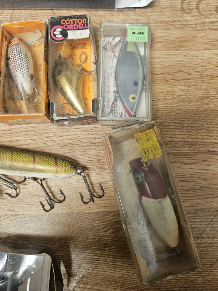 Lot De Leurres De Pêche Vintage - Coton Cordell, Heddon - Plastique D'origine