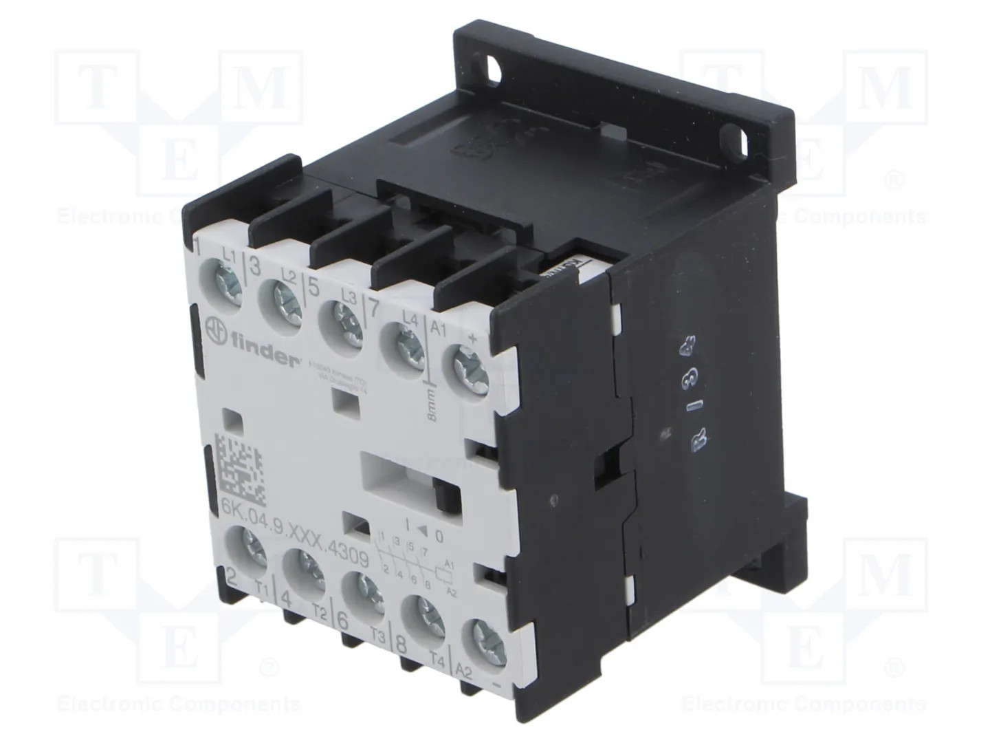 Contactor: 4-pole; NO x4; 24VDC; 9A; for DIN rail mounting; 6K