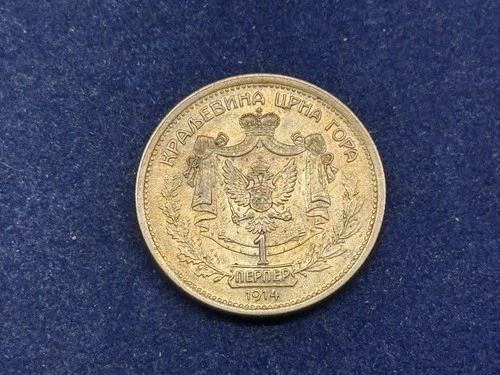 1 Perper 1914 Montenegro Nikola Silber Silver   W/26/647