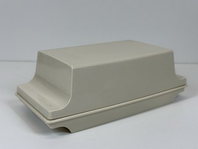 Vintage Tupperware Butter Dish Double Stick Keeper Holder Almond 1512-7 w Lid