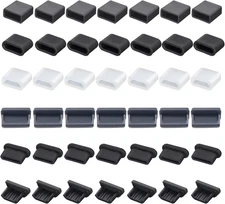 42 PCS 6 Types USB anti Dust Cover Plugs, USB Type-C Dust Stopper, Silicone Soft