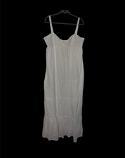 MICHAEL Michael Kors Womens White Eyelet Sundress V-Neck Smocked Midi XL