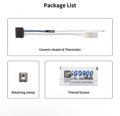 Upgrade Ceramic Heater Thermistor 60W 300C High Temperature Bambu Lab P1P P1S P1