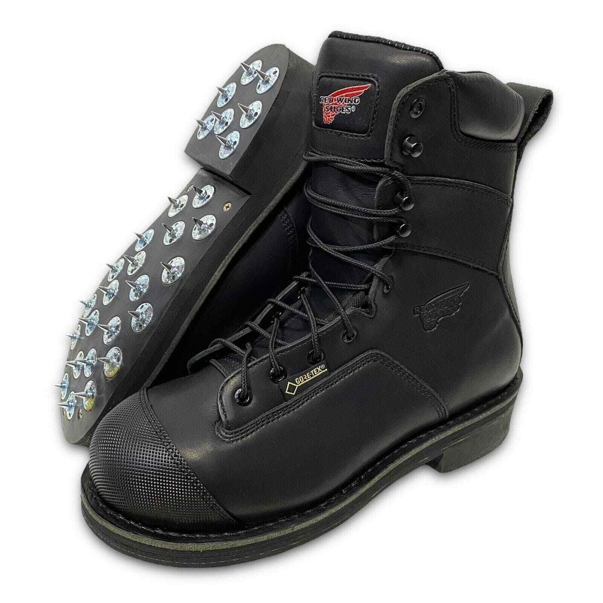 Red Wing Mens GoreTex Steel Toe Spiked Calk Logger Boots Size 8 EE Work New Rare Red Wing Mens GoreTex Steel Toe Spiked Calk Logger Boots  main image 3
