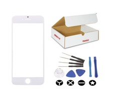 Replacement Fit iphone 7 Plus 5.5" - White front outer glass lens screen Tool
