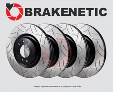 FRONT+REAR BRAKENETIC Premium GT Slotted Brake Disc Rotors 50.44156.31