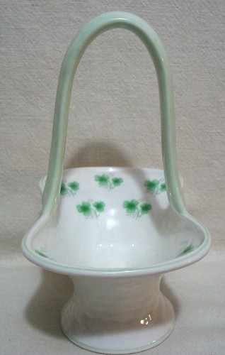 Hermosa cesta Crown Staffordshire con mango de trébol Inglaterra - Imagen 4 de 8