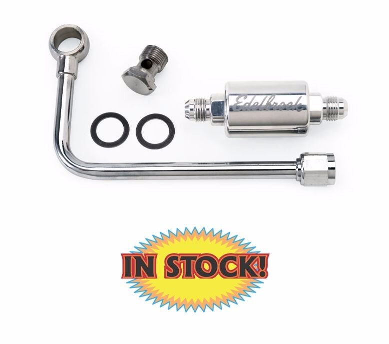 Edelbrock Polished Fuel Line & Filter Kit Edelbrock Polished Fuel Line & Filter Kit