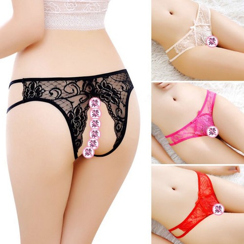 Women Lace Thong G-string Panties Sexy Lingerie Underwear Crotchles Tback Floral - Bild 3 von 20