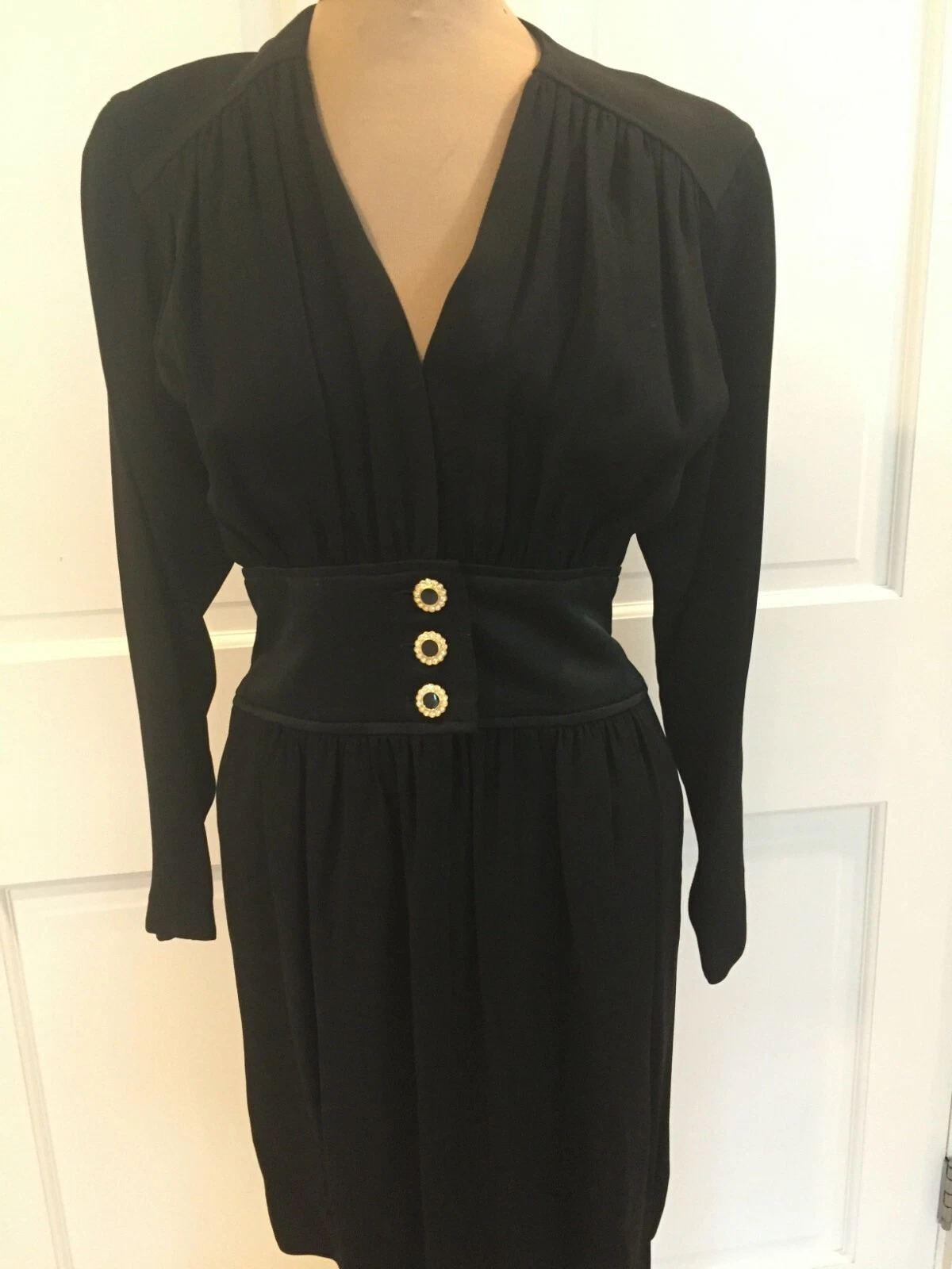 Saint Laurent — Yves Saint Laurent Vintage short lbt Dress Rive Gauche gown dress size 38 US 4-6