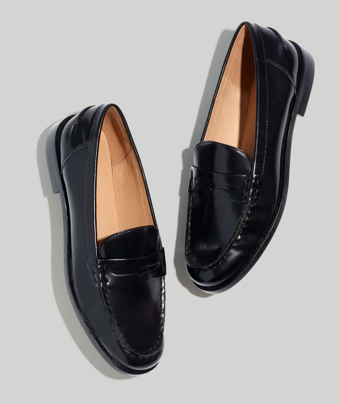 Madewell Penny Loafer In Leather True Black Size 8 1/2 New  Retail $148