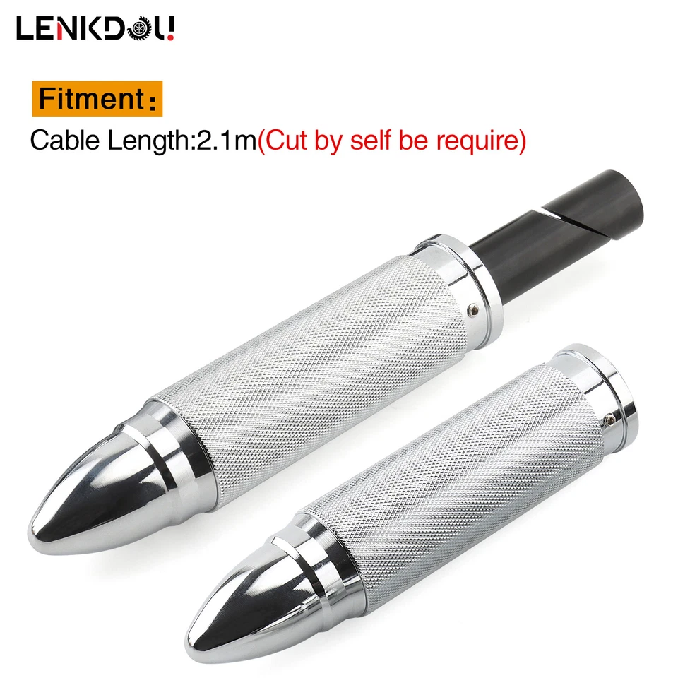 Conjunto de acelerador interno de manillar cromado de 25 mm y 1" para Harley Chopper Bobber Foto 4 de 4