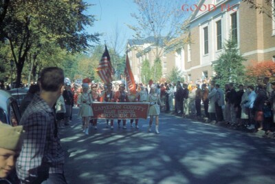 Z114-Vintage 35mm Slide Photo- Emporium Pennsylvania Parade-Red