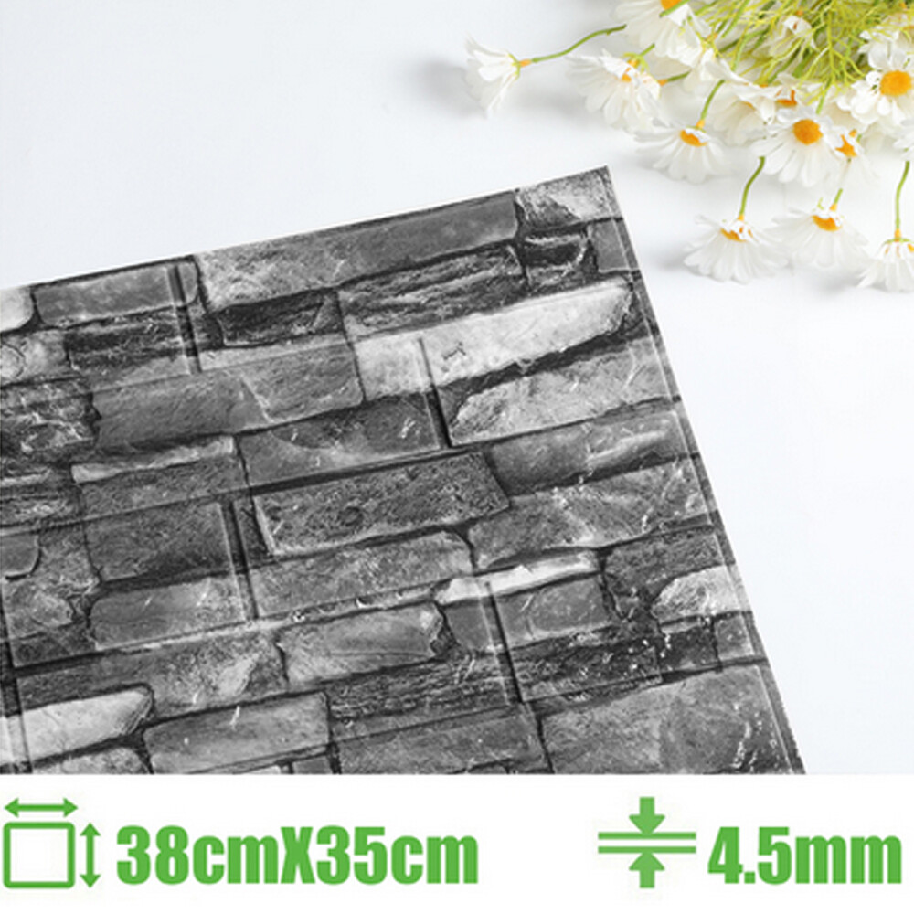 10X Selfadhesive 3D Tile Brick Wall Sticker Waterproof Wallpaper Foam