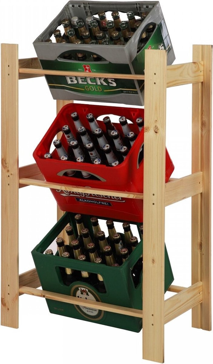 Getränkekistenregal Kistenregal Kistenständer Holz Getränkekistenhalter
