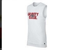 Image of NIKE AIR JORDAN 916031100 DOUBLE LAYER GRAVITY TANK MEN'S WHITE