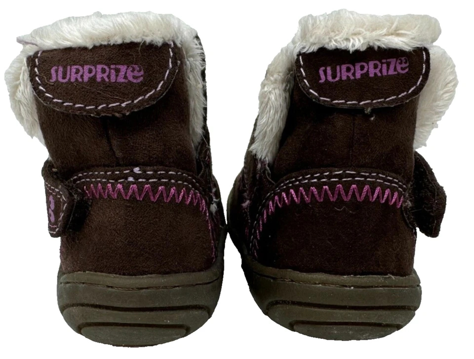 Stride Rite Toddler Girl's Arliss Ankle Booties Brown/Pink Size:2 156A - Image 4 of 4