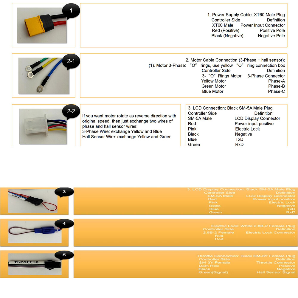 Kit Controller Sinusoidale Per E-bike 36V-52V 35A 750W-1500W + Display SW900 A Colori - Foto 6