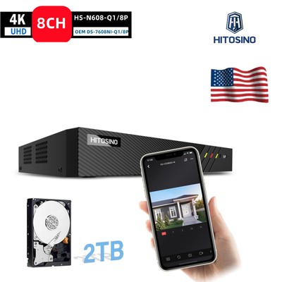 Hikvision OEM 8CH POE 4K NVR 8MP DS-7608NI-Q1/8P Security