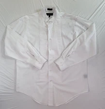 Bergamo New York Mens Dress Shirt Sze 16-16.5 34/35 Button Up Long Sleeve White