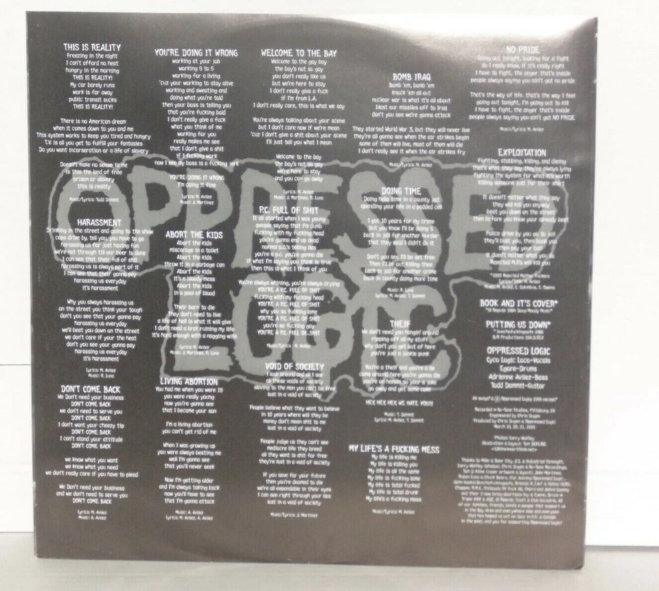 OPPRESSED LOGIC It's Harassment Purple Vinyl LP Plays Well 1999 Beer City #110 Foto 4 de 4