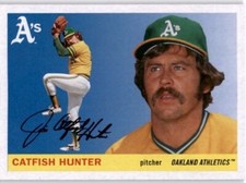 CATFISH HUNTER 2020 Topps Archives 1955 Design #52 Athletics HOF