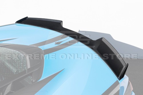 Z06 Visible Hydro-Dipped Carbon Fiber Rear Ducktail Spoiler 20-Up Corvette C8 - Picture 2 of 24