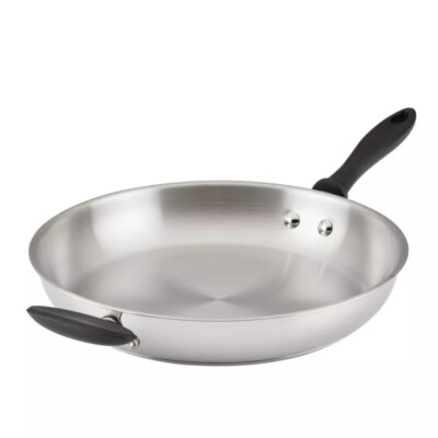 Farberware Reliance 12'' Stainless Steel Open Skillet: Dishwasher-Safe, Phenolic