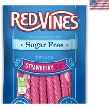 Delicious Strawberry Flavor Sugar-Free Candy Twists, Soft & Chewy - Bulk Pack
