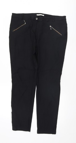 George Womens Black Polyester Blend Trousers Size W37 L28 in