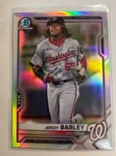 2021 Bowman Chrome Draft Jordy Barley Refractor Prospect