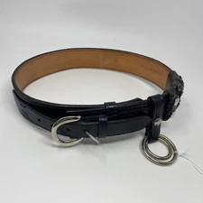 Dutyman 1111u Black Full Grain Leather Basketweave size 34 Service /Uniform Belt