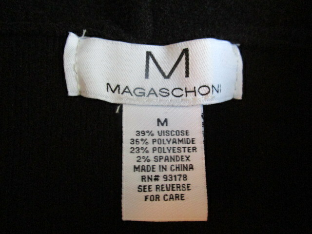 Magaschoni Black Long OpenFrt Cardigan Sweater Ja… - image 7