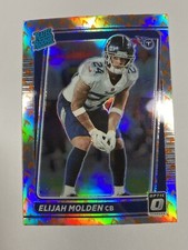 2021 Panini Donruss Optic Elijah Molden RATED ROOKIE RC Fire Emoji SSP #300