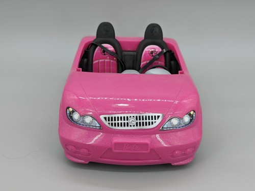 Mattel 2013 Barbie Glam Convertible Pink & Black Car & 2 Barbie Dolls - Picture 3 of 19