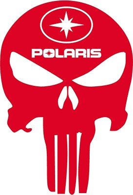CUSTOM POLARIS SNOWMOBILE WINDSHIELD SKULL STICKER DECAL SNOW MOBILE MACHINE SKI