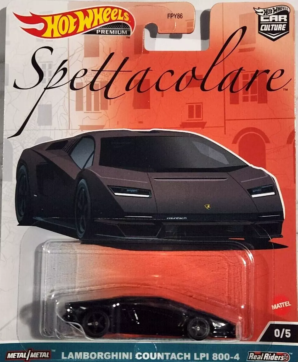 Hot Wheels Car Culture Spettacolare Lamborghini Countach LPI800-4 Chase Car