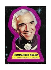 1978 Topps Battlestar Galactica Sticker #1 Commander Adama