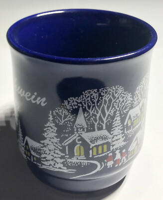 Weihnachten Glühweintasse blau 0,2 L Tasse Becher Kaffeetasse Glühwein Van Well